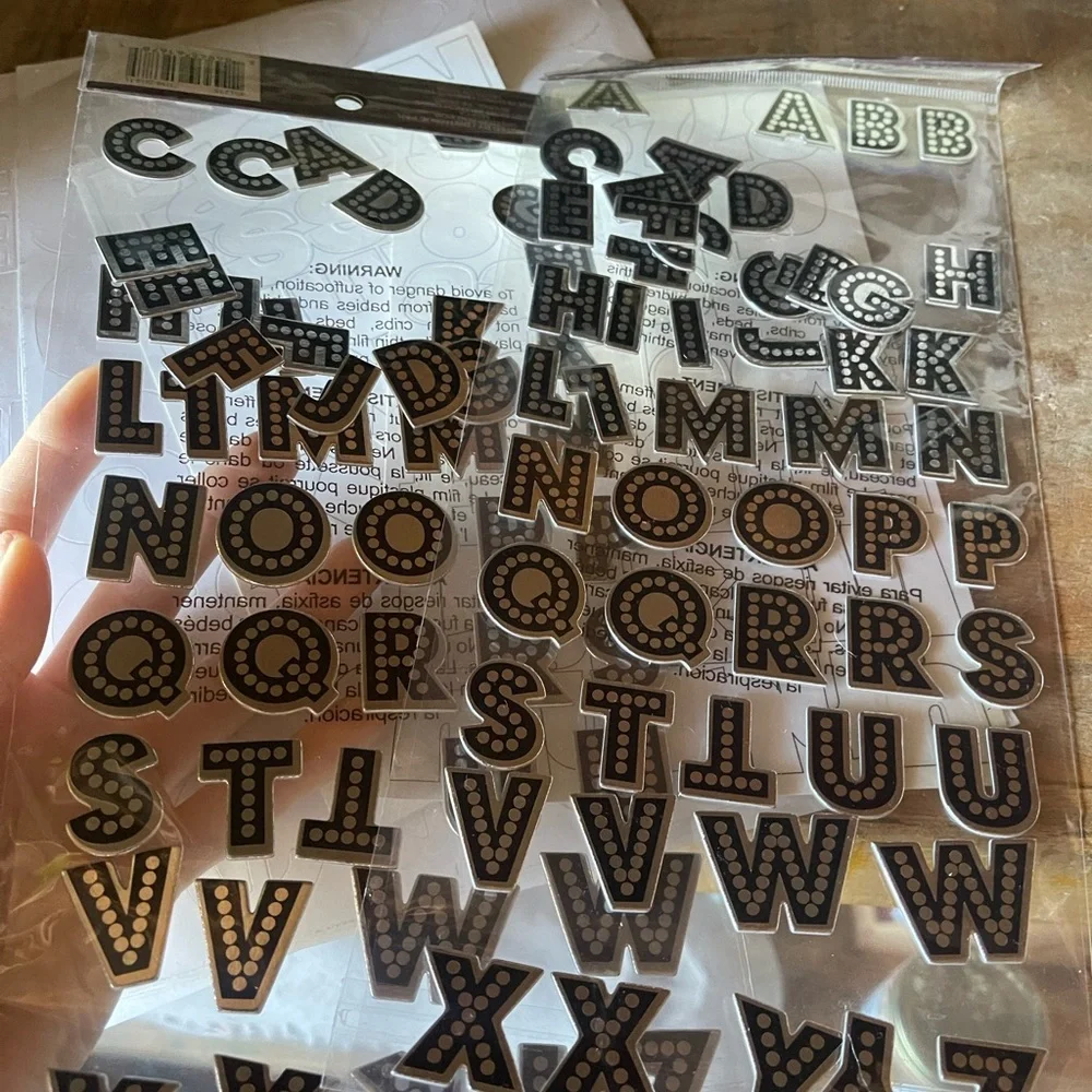 Sticker letter various sizes colors lot bulk
